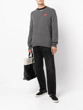Comme Des Garçons Play V-neck knitted heart jumper