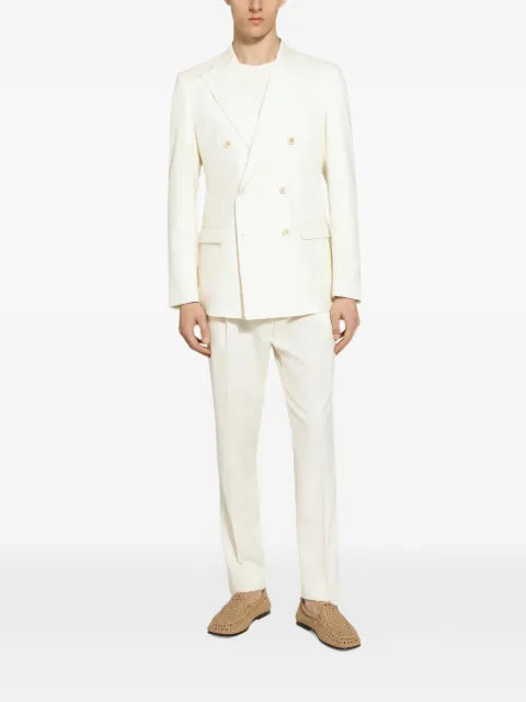 Dolce & Gabbana silk jacquard round-neck sweater with DG logo