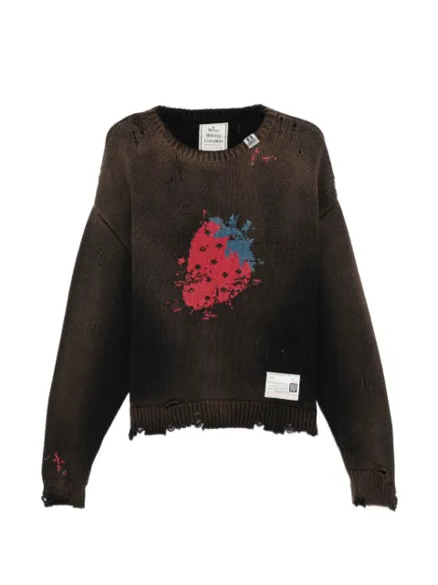 Maison MIHARA YASUHIRO distressed graphic jumper