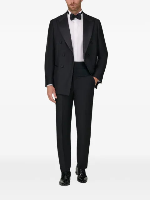 Boggi Milano double-breasted peak-lapel blazer