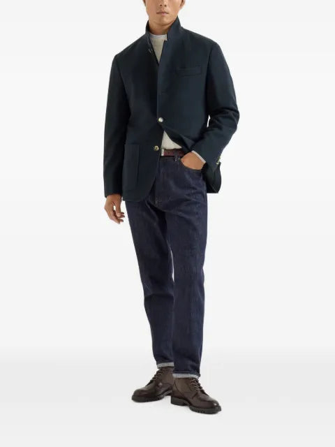 Brunello Cucinelli lightweight water-resistant cashmere outerwear blazer