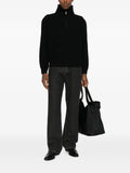 Saint Laurent half-zip sweater in rib-knit wool