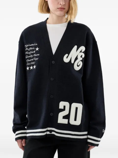 NEW ERA CAP Heritage logo-patch button-up cardigan