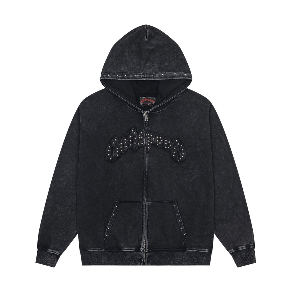 Godspeed Rhinestone-Style Zip Hoodie