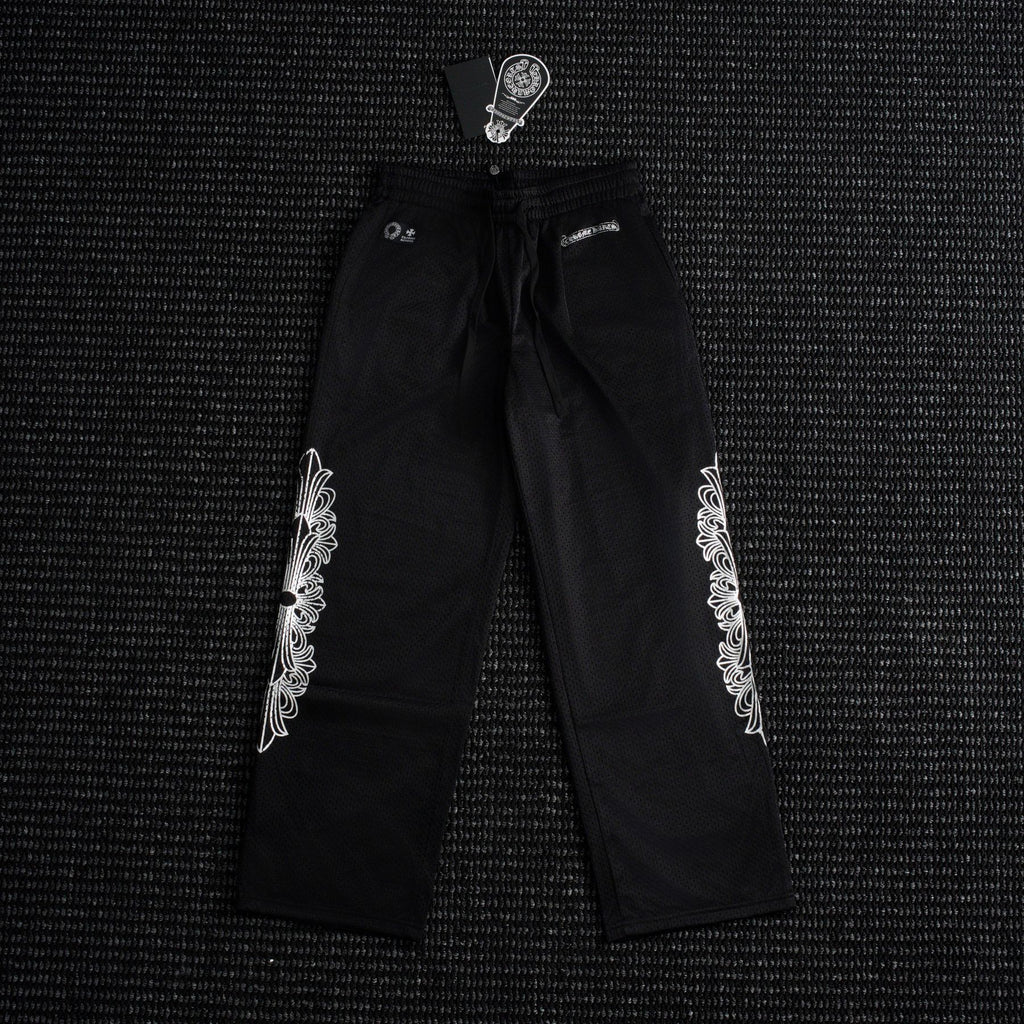 Chrome Hearts Sanskrit Cross Graphic Wide-Leg Pants